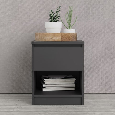 Nyara 1-Drawer Side Table with Bottom Shelf