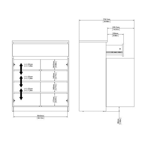 Contemporary 1-Drawer, 2-Door Sideboard