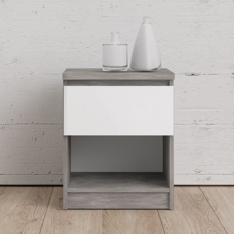 Nyara 1-Drawer Side Table with Bottom Shelf