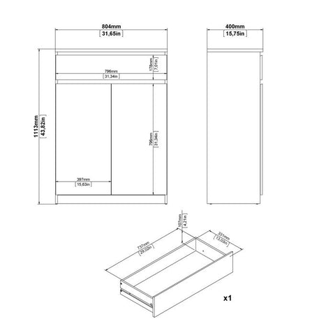 Stylish and Practical Shoe Cabinet with Multiple Storage Shelves and Drawer Storage in White