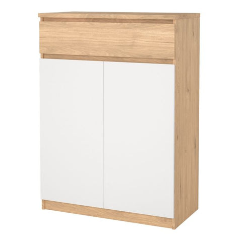Stylish and Practical Shoe Cabinet with Multiple Storage Shelves and Drawer Storage in White