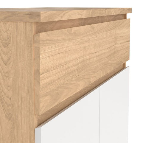 Stylish and Practical Shoe Cabinet with Multiple Storage Shelves and Drawer Storage in White