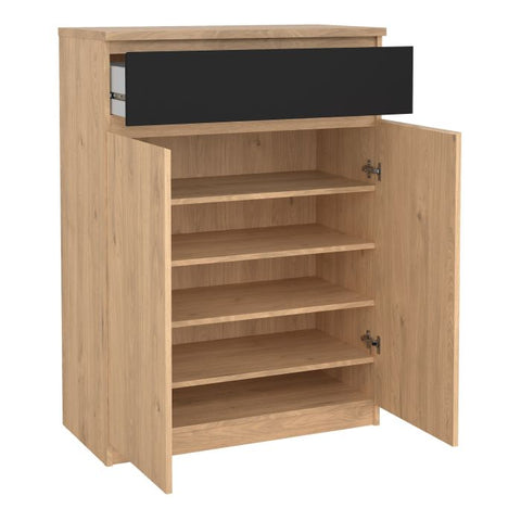 Stylish and Practical Shoe Cabinet with Multiple Storage Shelves and Drawer Storage in White