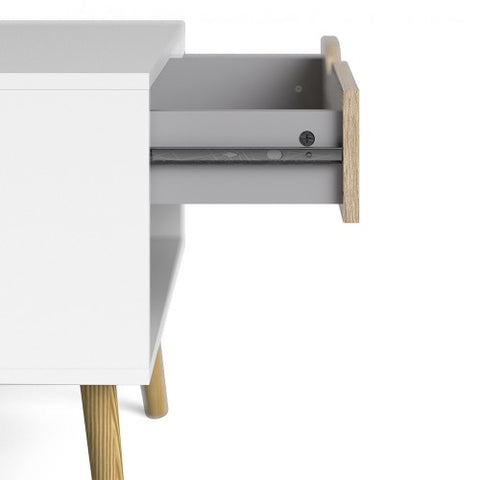 Compact 1-Drawer Drammen Bedside Table with 50cm Width