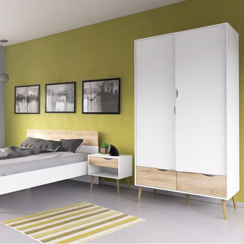 Compact 1-Drawer Drammen Bedside Table with 50cm Width