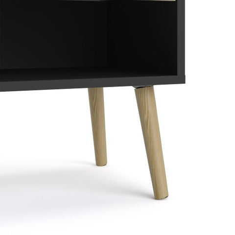 Compact 1-Drawer Drammen Bedside Table with 50cm Width