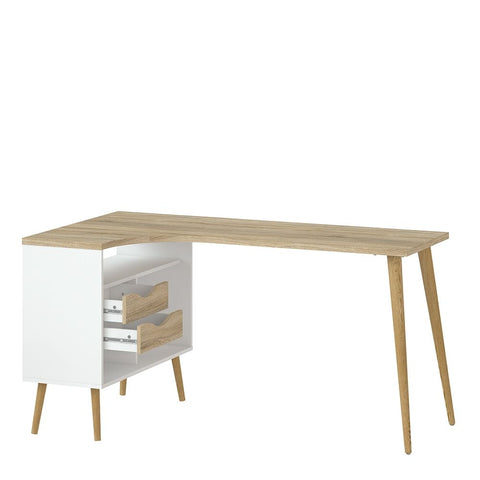 Stylish and Spacious Working Desk with Drawers and Scandinavian Design
