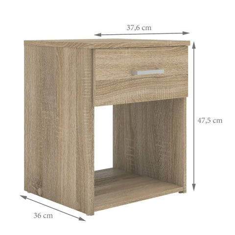 Classy Bedside Table with 1 Drawer in 37cm Width