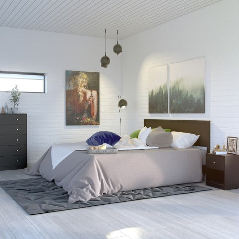 Simply Bedside Table 1 Drawer in Coffee or Truffle Oak or Grey or Jackson Hickory Oak