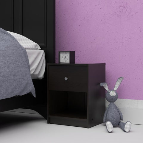 Simply Bedside Table 1 Drawer in Coffee or Truffle Oak or Grey or Jackson Hickory Oak