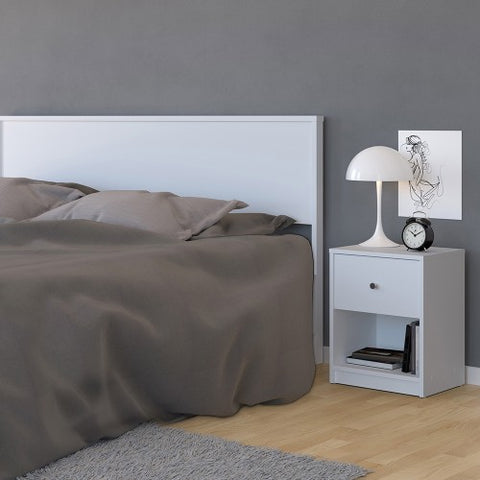 Simply Bedside Table with 1 Drawer and 1 Shelve