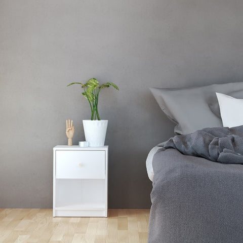 Simply Bedside Table with 1 Drawer and 1 Shelve
