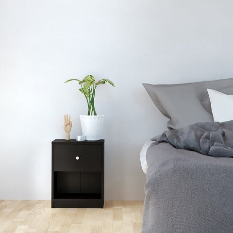 Simply Bedside Table with 1 Drawer and 1 Shelve
