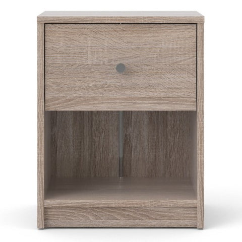 Simply Bedside Table 1 Drawer in Coffee or Truffle Oak or Grey or Jackson Hickory Oak