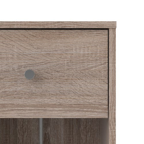 Simply Bedside Table 1 Drawer in Coffee or Truffle Oak or Grey or Jackson Hickory Oak