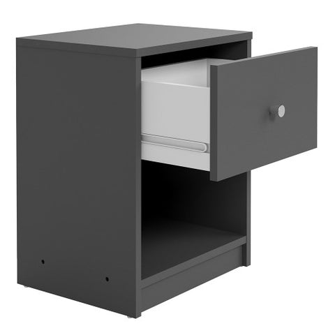 Simply Bedside Table 1 Drawer in Coffee or Truffle Oak or Grey or Jackson Hickory Oak