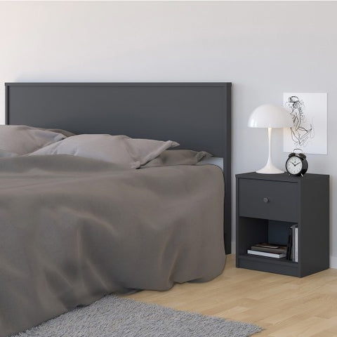 Simply Bedside Table 1 Drawer in Coffee or Truffle Oak or Grey or Jackson Hickory Oak