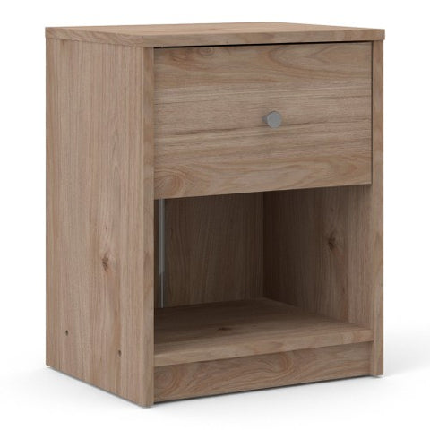 Simply Bedside Table 1 Drawer in Coffee or Truffle Oak or Grey or Jackson Hickory Oak