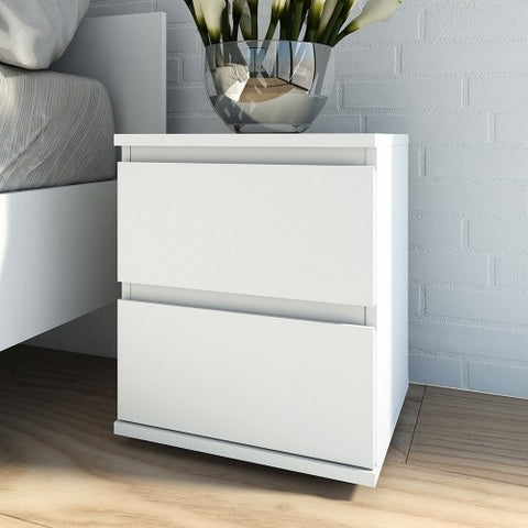 Contemporary Bedside Table with 2 Drawers