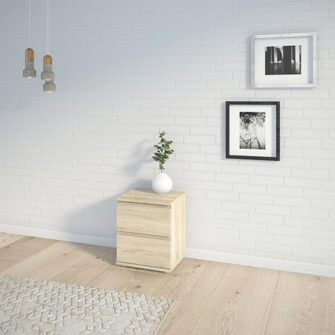 Contemporary Bedside Table with 2 Drawers