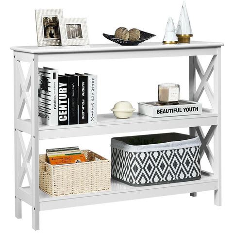 Modern Multifunctional Entryway Console Table with Industrial Design