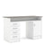 Modern Minimalist Working Desk with Easy Gliding Drawers and Storage Shelves