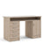 Modern Minimalist Working Desk with Easy Gliding Drawers and Storage Shelves
