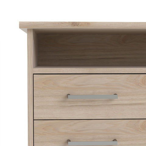 Modern Minimalist Working Desk with Easy Gliding Drawers and Storage Shelves