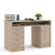 Modern Minimalist Working Desk with Easy Gliding Drawers and Storage Shelves