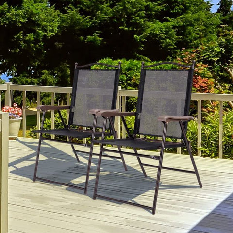 Outdoor Folding Chair set with Breathable Fabric