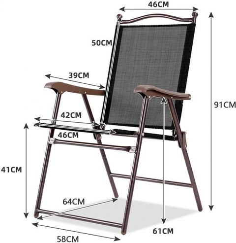 Outdoor Folding Chair set with Breathable Fabric