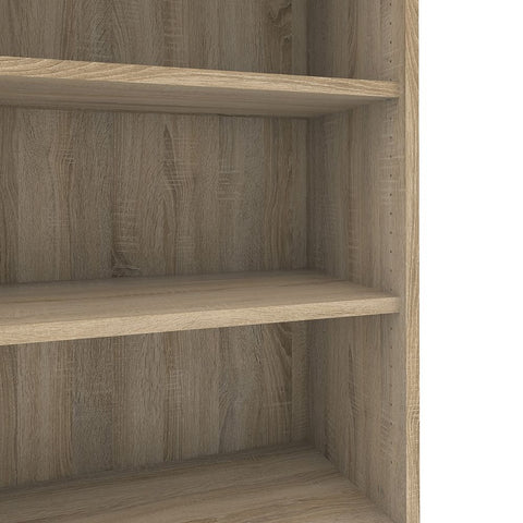 Stylish Laminated Board Bookcase with Doors and Extra Storage Shelves