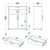 Stylish Laminated Board Bookcase with Doors and Storage Shelves