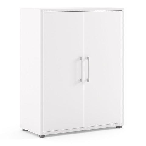 Stylish Laminated Board Bookcase with Doors