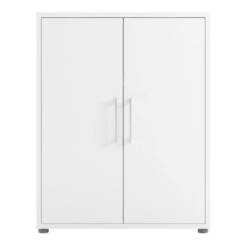 Stylish Laminated Board Bookcase with Doors