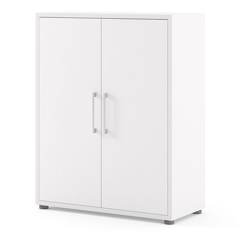 Stylish Laminated Board Bookcase with Doors