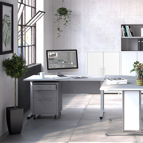 Stylish Laminated Board Bookcase with Doors