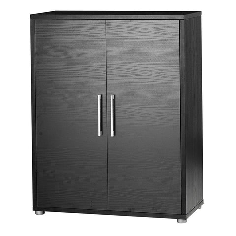 Stylish Laminated Board Bookcase with Doors