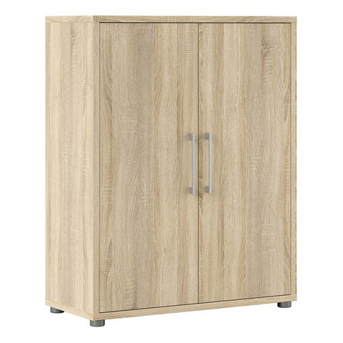 Stylish Laminated Board Bookcase with Doors