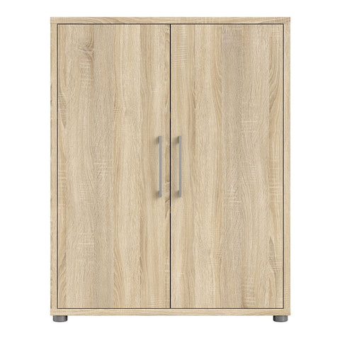 Stylish Laminated Board Bookcase with Doors