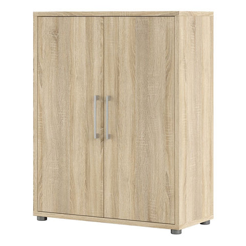 Stylish Laminated Board Bookcase with Doors