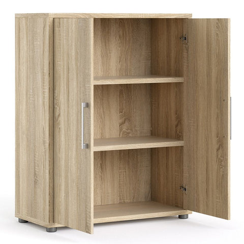Stylish Laminated Board Bookcase with Doors