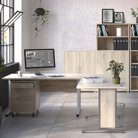 Stylish Laminated Board Bookcase with Doors