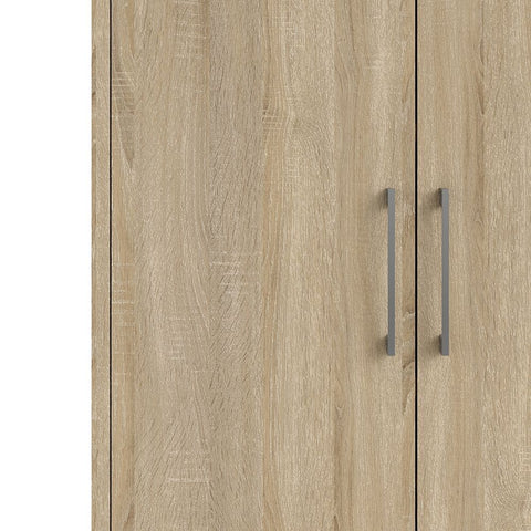Stylish Laminated Board Bookcase with Doors