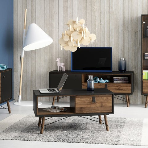 Contemporary Coffee Table with 1 Drawer in 101cm Width