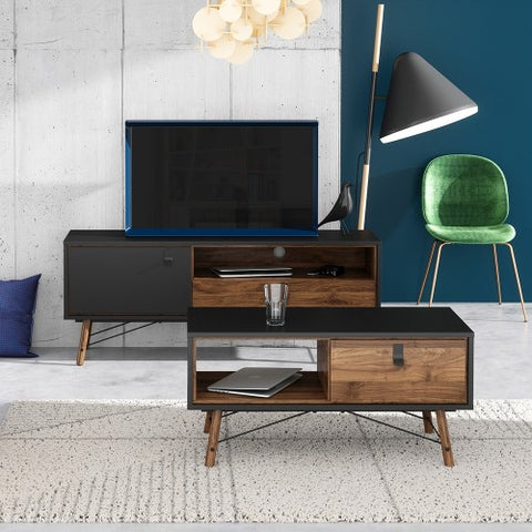 Contemporary Coffee Table with 1 Drawer in 101cm Width