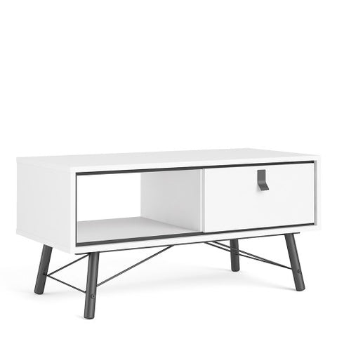 Contemporary Coffee Table with 1 Drawer in 101cm Width