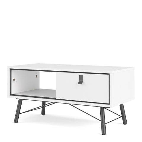 Contemporary Coffee Table with 1 Drawer in 101cm Width
