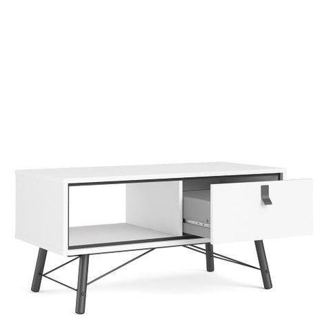 Contemporary Coffee Table with 1 Drawer in 101cm Width