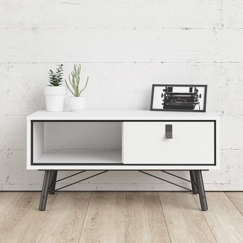 Contemporary Coffee Table with 1 Drawer in 101cm Width